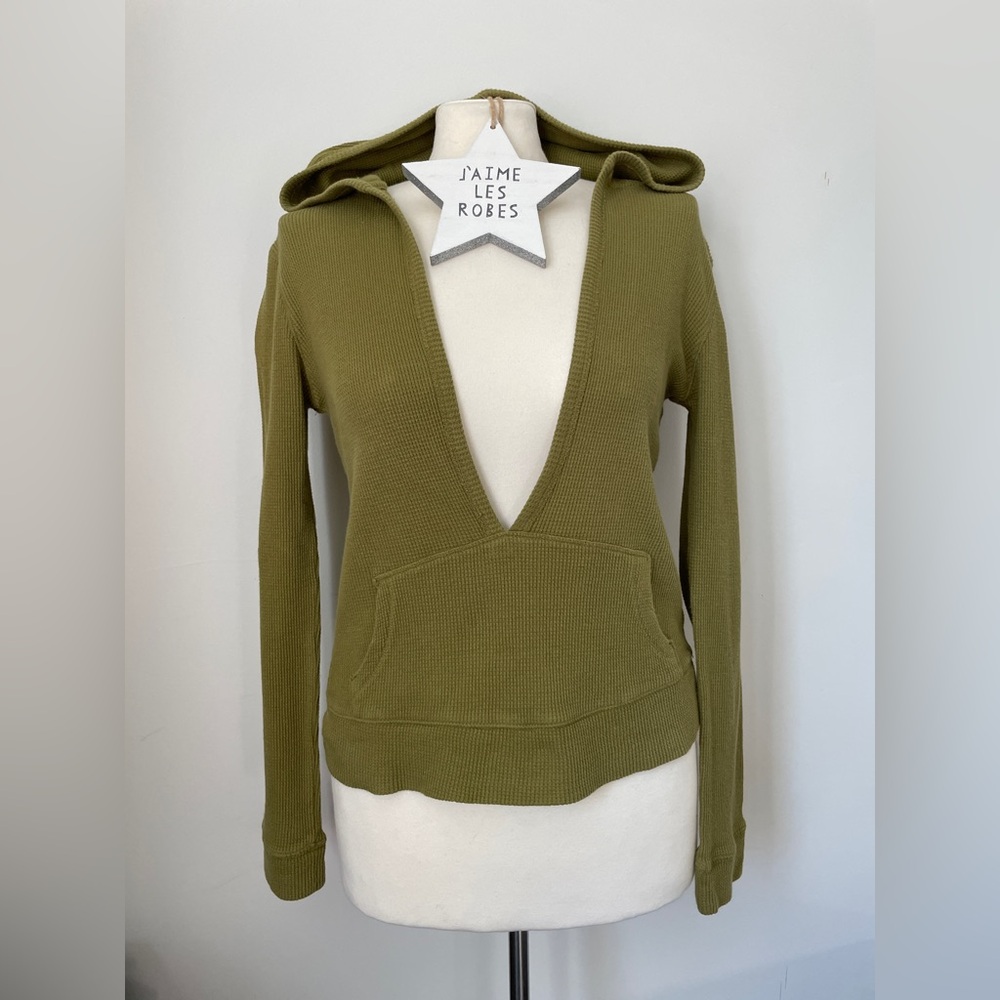 Forever 21 Avocado Green Lounge Wear Top with Hoodie
